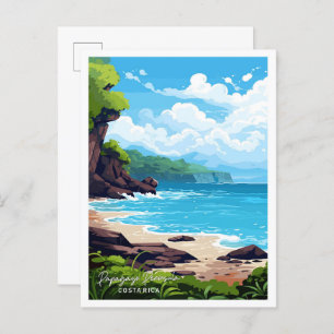Papagayo Halbinsel Costa Rica Reiseillustrierung Postkarte