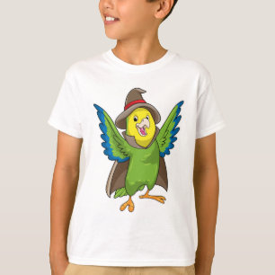 Papagei als Assistent mit Hut T-Shirt