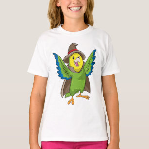 Papagei als Assistent mit Hut T-Shirt