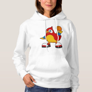 Papagei als Basketballspieler mit Basketball Hoodie