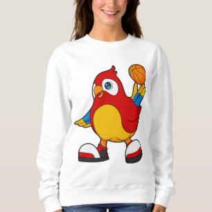 Papagei als Basketballspieler mit Basketball Sweatshirt