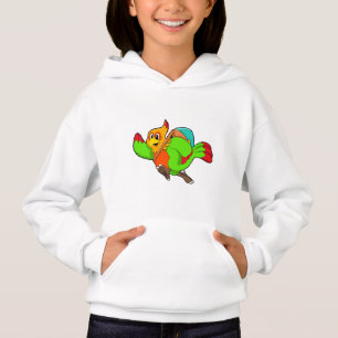 Papagei als Hiker mit Rucksack Hoodie