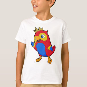 Papagei als König mit Krone T-Shirt