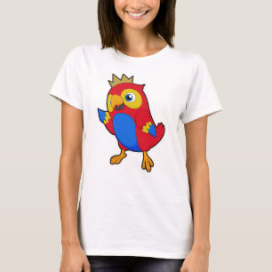 Papagei als König mit Krone T-Shirt