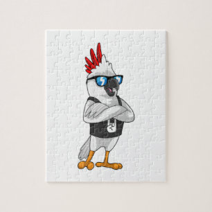 Papagei als Musiker mit Sonnenbrille Puzzle