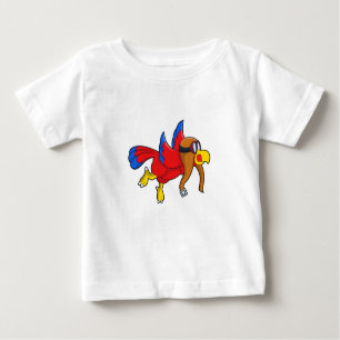 Papagei als Pilot Baby T-shirt
