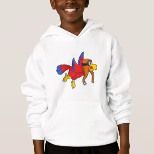 Papagei als Pilot Hoodie