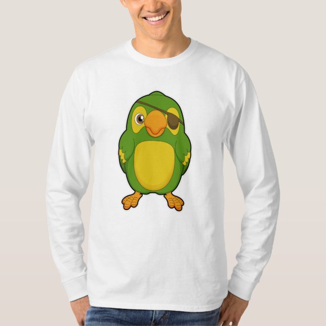 Papagei als Pirate mit Eyepatch T-Shirt (Vorderseite)