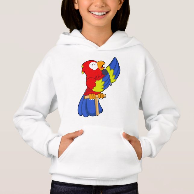 Papagei als Sänger mit Mikrofon Hoodie (Vorderseite)