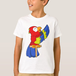 Papagei als Sänger mit Mikrofon T-Shirt