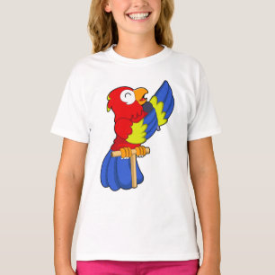 Papagei als Sänger mit Mikrofon T-Shirt