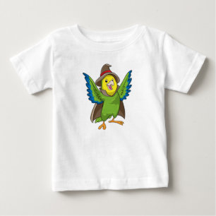 Papagei als Zauberer mit Hut Baby T-shirt