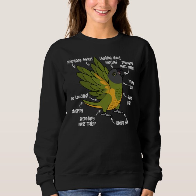 Papagei-Anatomie Sweatshirt (Vorderseite)