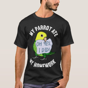Papagei Ate Meine Hausaufgaben I Doppelgelb Kopf A T-Shirt