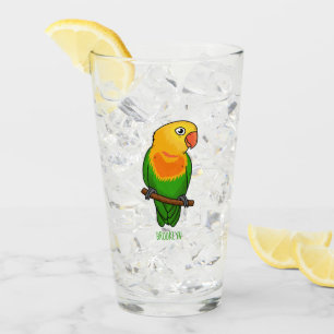 Papagei aus niedlichem Cartoon Glas