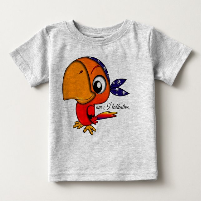 Papagei Baby T-shirt (Vorderseite)