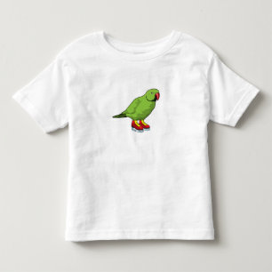 Papagei bei Ice-Skaten mit Ice-Skaten Kleinkind T-shirt