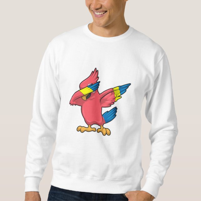 Papagei beim Hip Hop Dance Dab Sweatshirt (Vorderseite)