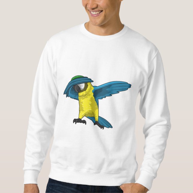 Papagei beim Hip Hop Dance Dab Sweatshirt (Vorderseite)
