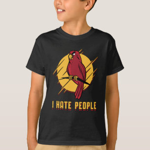 Papagei Bird I Hasse Menschen Vögel Haustiere Papa T-Shirt