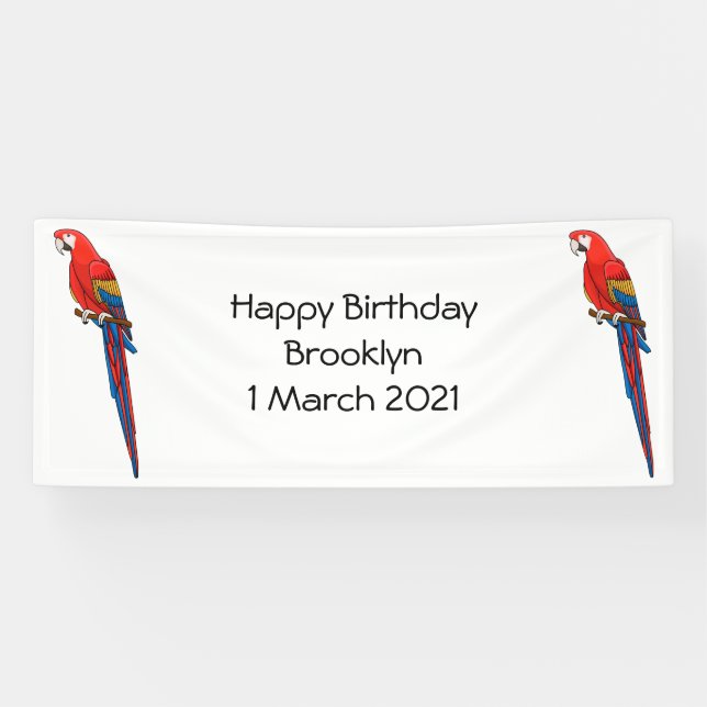 Papagei-Cartoon Banner (Horizontal)