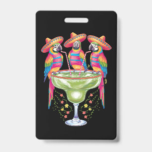 Papagei Cinco De Mayo Lustiger Trinkender Mexikani Ausweis