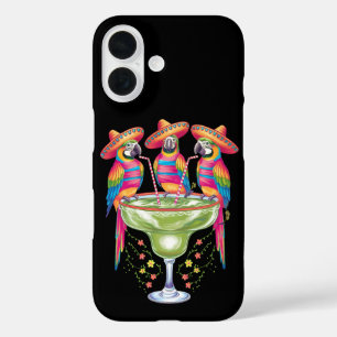 Papagei Cinco De Mayo Lustiger Trinkender Mexikani iPhone 16 Hülle