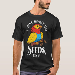 Papagei Cockatiel Wildlife Bird Seet Pet Food Parr T-Shirt
