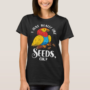 Papagei Cockatiel Wildlife Bird Seet Pet Food Parr T-Shirt