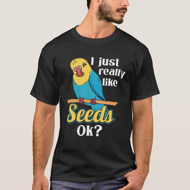 Papagei Cockatiel Wildlife Bird Seet Pet Food Parr T-Shirt (Vorderseite)