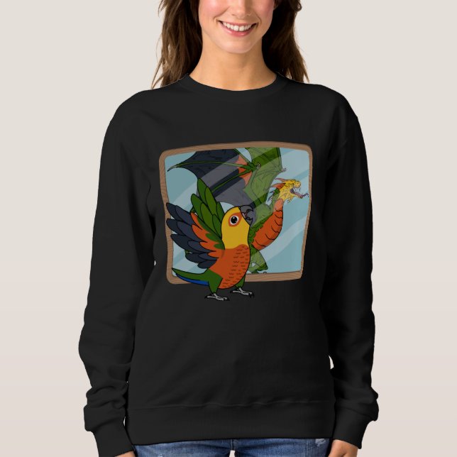 Papagei & Drache Reflexion I Jenday Conure  1 Sweatshirt (Vorderseite)