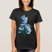 Papagei & Drache Spiegelung I Pfirsichgesicht Blau