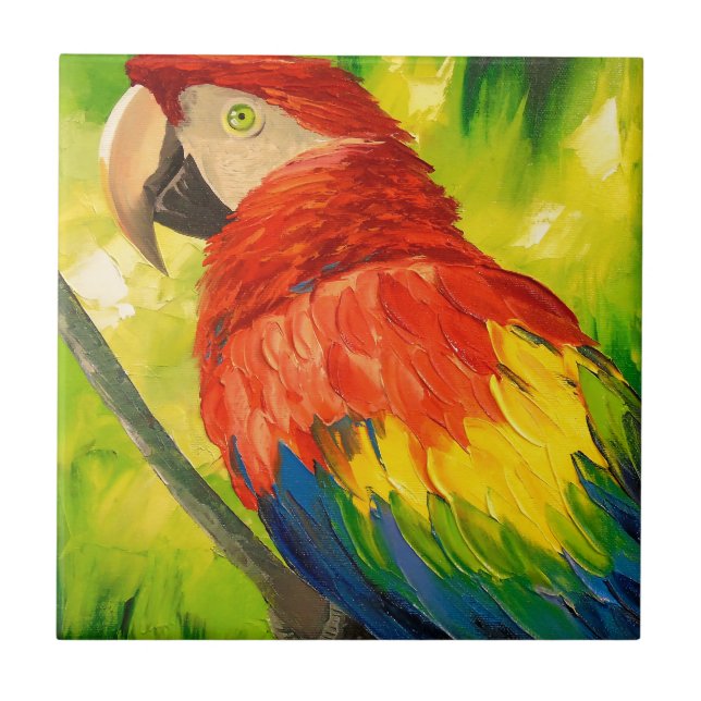 Papagei Fliese (Vorderseite)
