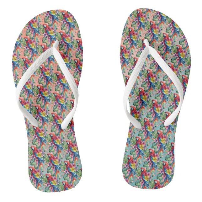 Papagei Flip Flops (Fußbett)
