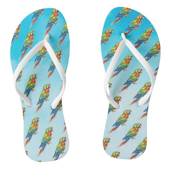 Papagei Flip Flops (Fußbett)