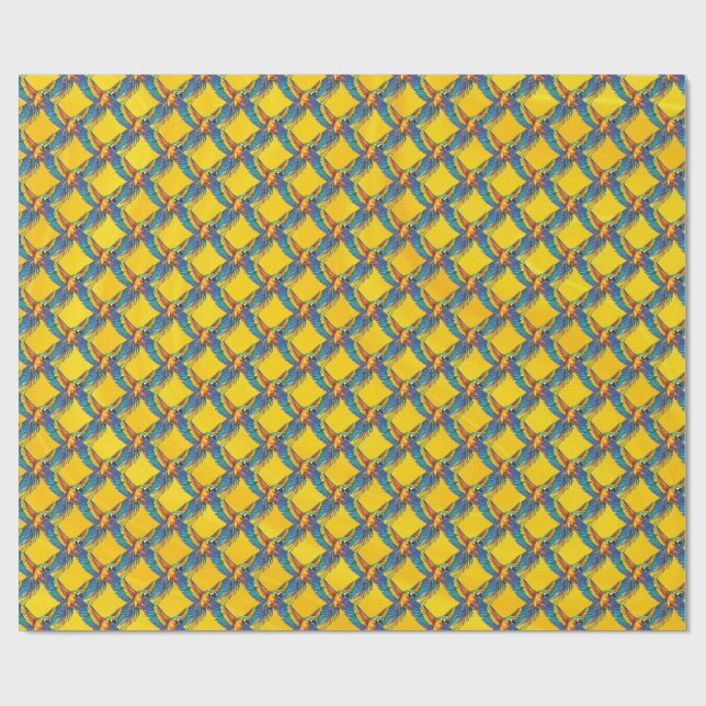 Papagei Geschenkpapier (Flach)