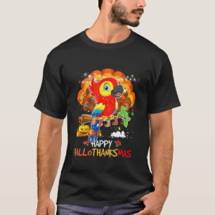 Papagei Halloween und frohe Weihnachtsfeier T-Shirt