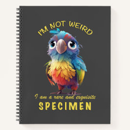 Papagei ich bin nicht komisch ich bin seltene exqu notizbuch