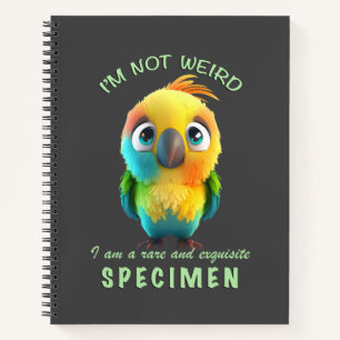 Papagei ich bin nicht komisch ich bin seltene exqu notizbuch