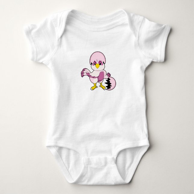 Papagei in Ei mit Eggshell.PNG Baby Strampler (Vorderseite)