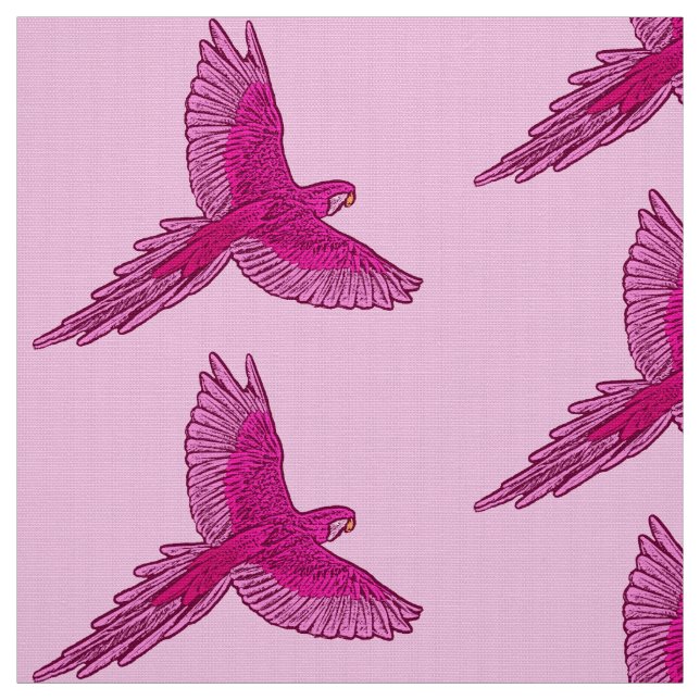 Papagei in Flight, Fuchsia und Eispink Stoff (Muster)