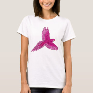 Papagei in Flight, Fuchsia und Eispink T-Shirt