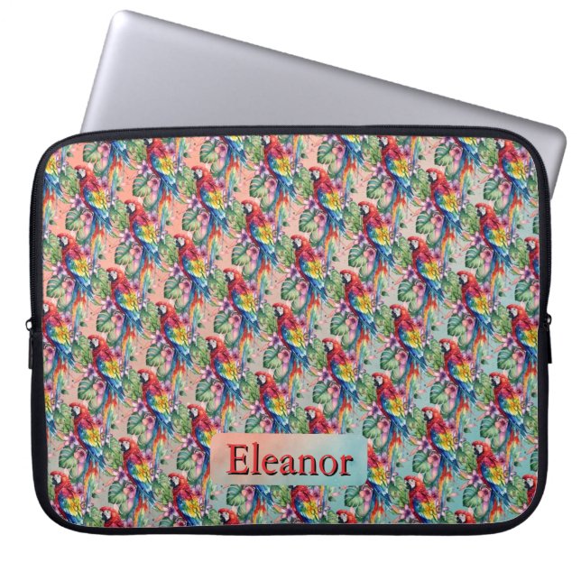 Papagei Laptopschutzhülle (Vorderseite)