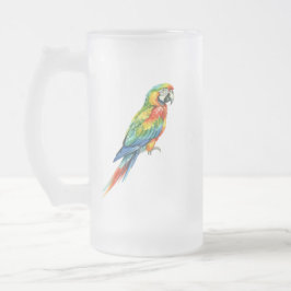 Papagei Mattglas Bierglas