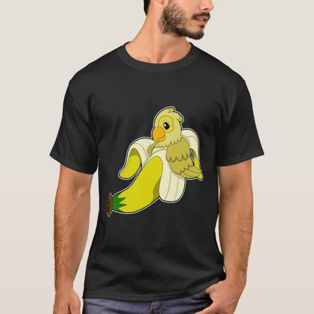 Papagei mit Banane T-Shirt (Vorderseite)