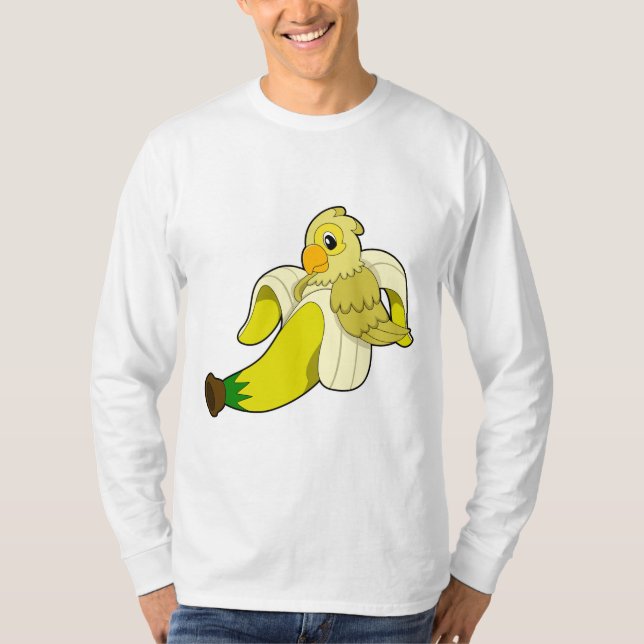Papagei mit Banane T-Shirt (Vorderseite)