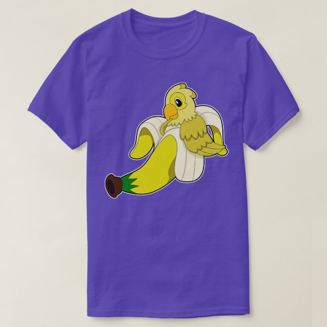 Papagei mit Banane T-Shirt (Design vorne)