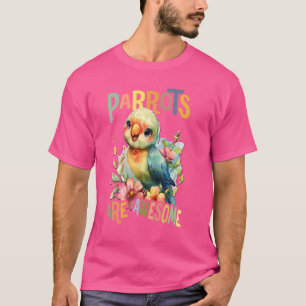 Papagei mit Blume niedliche Papageien sind phantas T-Shirt