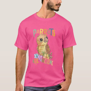Papagei mit Blume niedliche Papageien sind phantas T-Shirt
