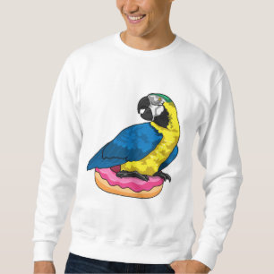 Papagei mit Donut Sweatshirt